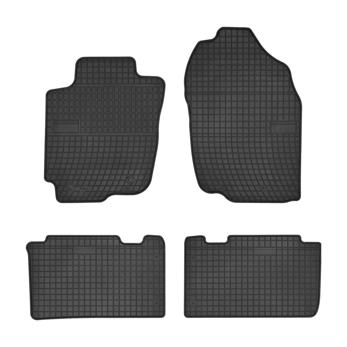 Frogum gummimatter til Toyota RAV 4 IV (2013–2019) – svart/anthracite, 4 stk med 1 cm sidekant