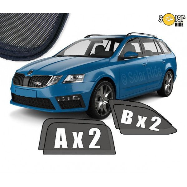 Sr solskjerm i akryl til Skoda Octavia Stasjonsvogn III - vindavviser i roykfarget akryl med enkel montering