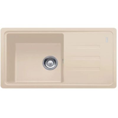 Franke Bliss BSG 611-78 kjøkkenvask i beige granittkompositt med avrenningsfelt