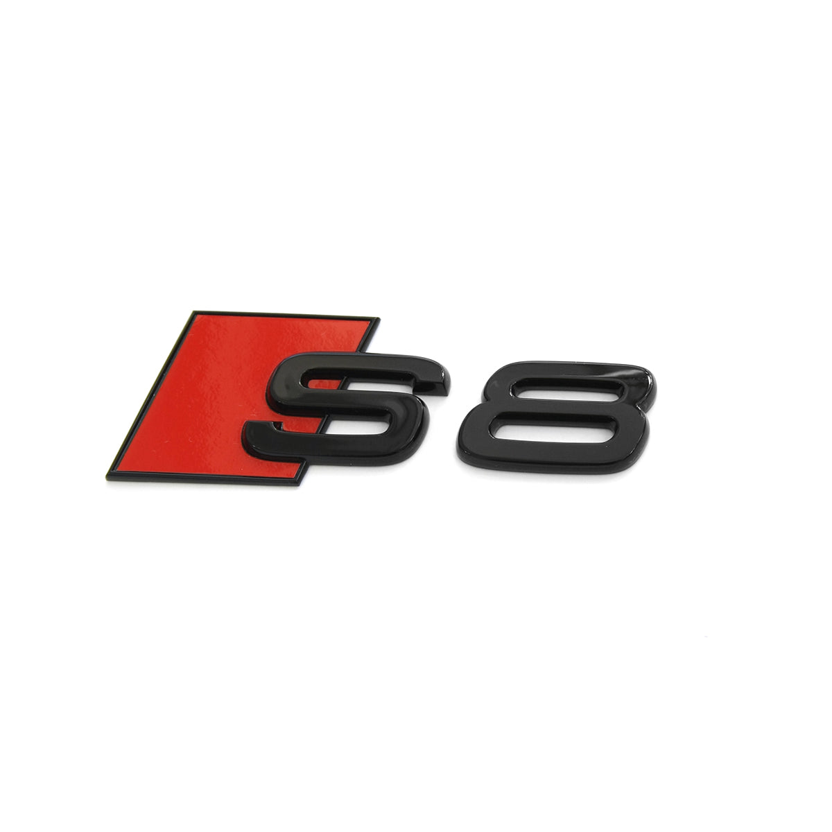 Emblem/logo til Audi S8 / Audi A8 Black Edition for bakluke med dobbeltsidig tape