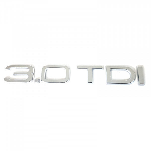 Emblem/logo til Audi 3.0 TDI Chrome med kromfinish og original passform