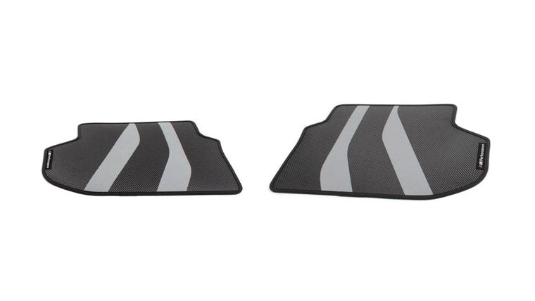 Gulvmatter Bmw X3 (F25) (2010-2017) – Gummi + tekstil | BMW OEM - sett bakfra