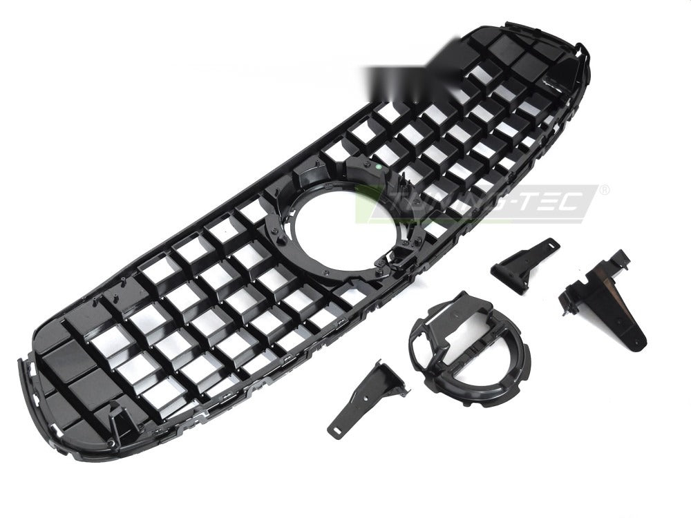 Grill Mercedes GLC W253/C253 19-22 blank sort med festedetaljer.