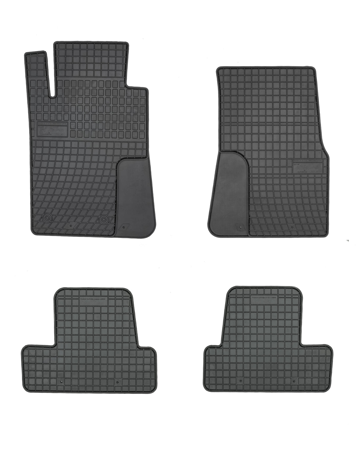 Frogum gummimatter til Ford Mustang 2004-2014 – 4-delers sett, svart-anthracite, 1 cm sidekant, vanntett