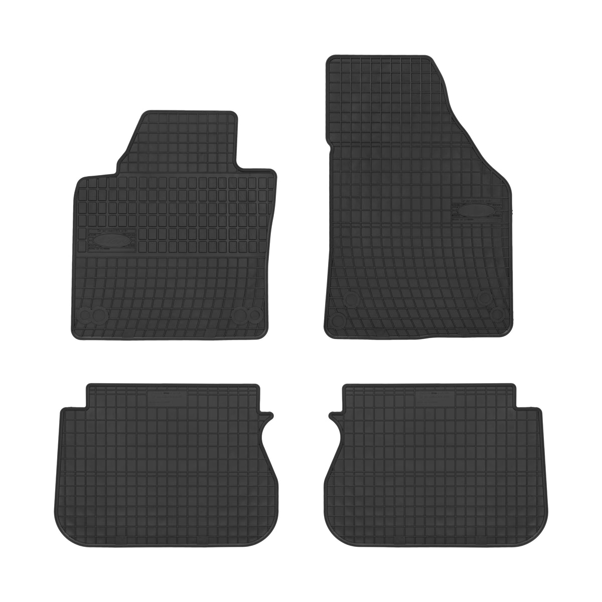 Frogum gummimatter til VW Caddy III (2003–2015) – 4 stk i sett, svart-anthracite med 1 cm sidekant