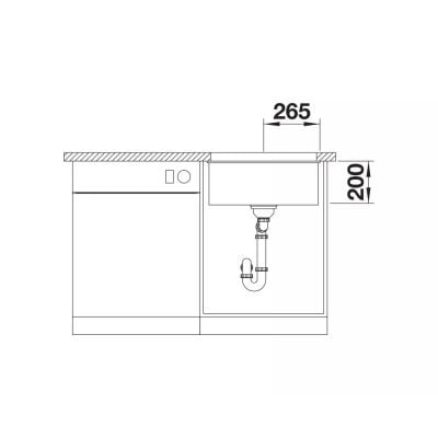 Måltegning Blanco Etagon 500-U – mål 530x460 mm