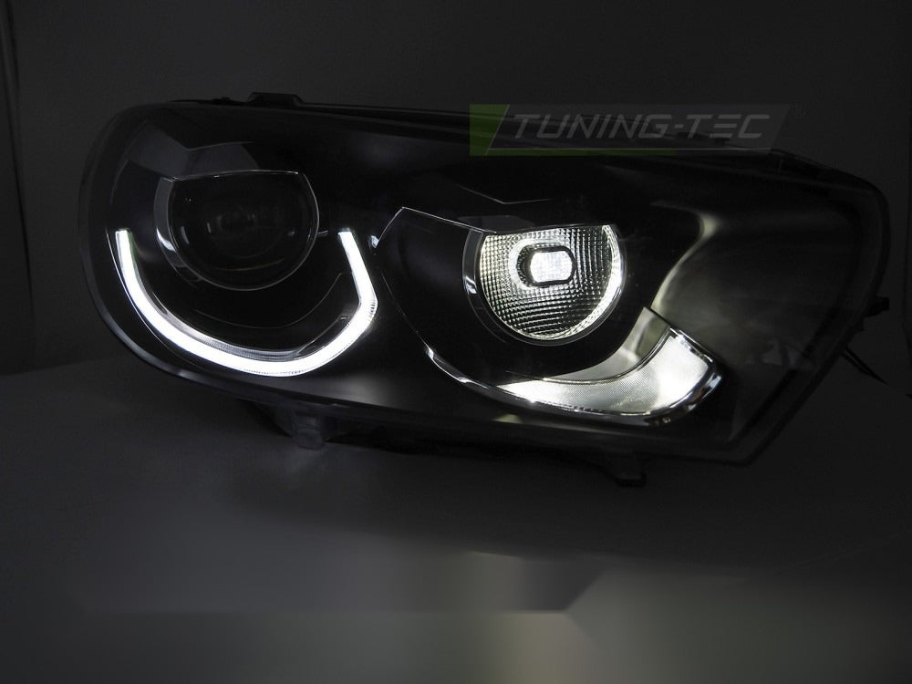Frontlykter VW Scirocco III 08-14 sett fra siden med profil