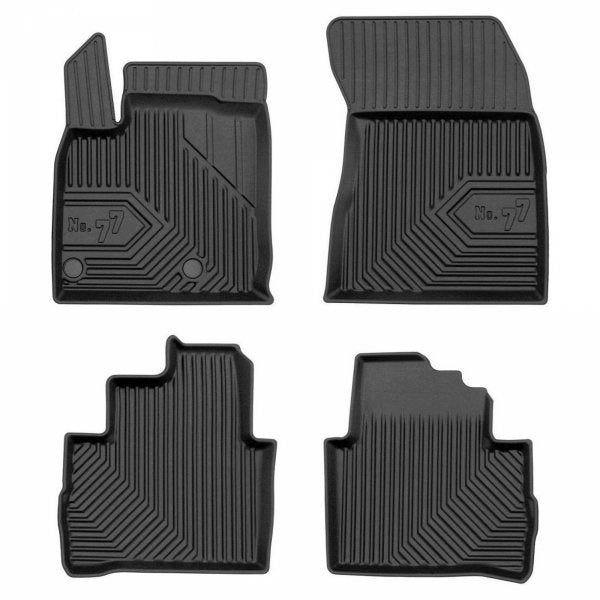 Frogum 3D gulvmatter i TPE til Nissan Qashqai J12 (2021–) – svart sett med 40 mm sidekant