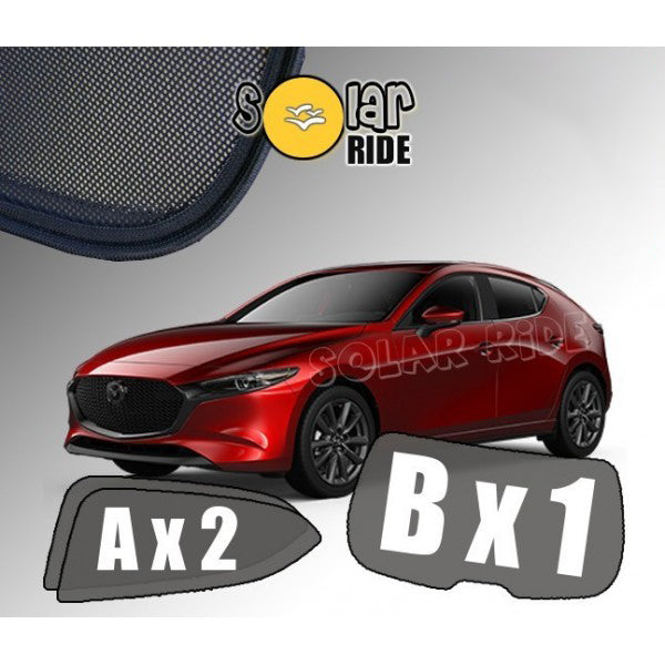 Sr solskjerm i akryl til Mazda 3 Hatchback IV for vindavviser og regnbeskyttelse