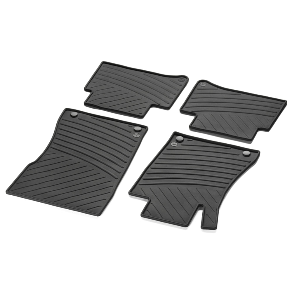 Genuine Mercedes OEM TPE gummimatter til Mercedes CL C216 2006–2014 – 4-delers sett i Titanium Black