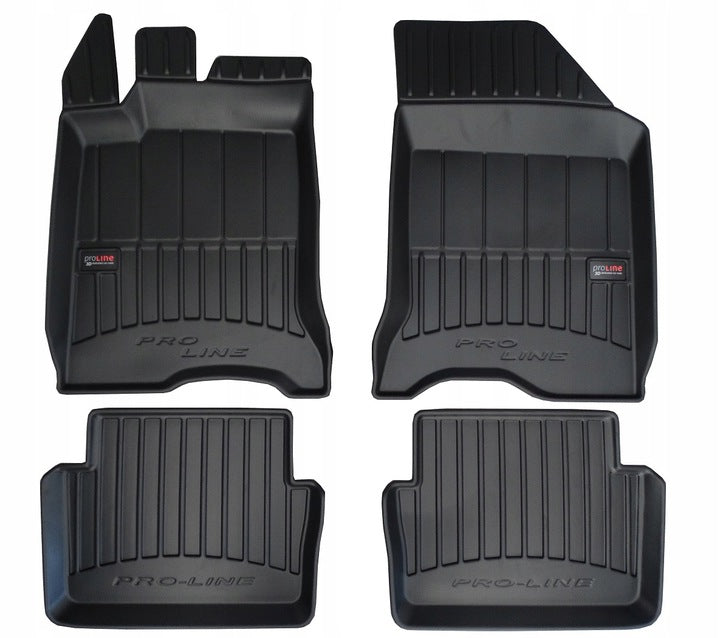 Frogum 3D Premium gulvmatter til Renault Laguna II (2001-2007) – svart TPE med høy sidekant, sett med 4 stk.