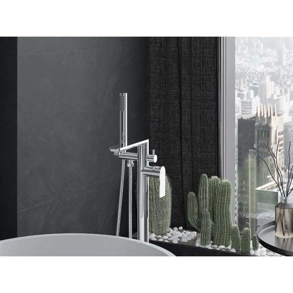 Badekarbatteri Frittstående Krom S2