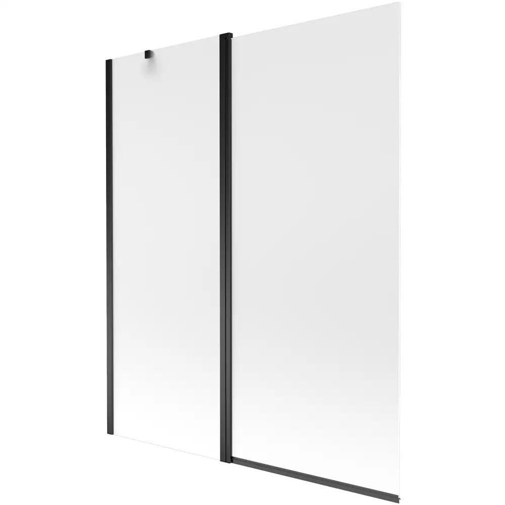 Badekarvegg 1-delt 140x150 Cm Frostet Svart