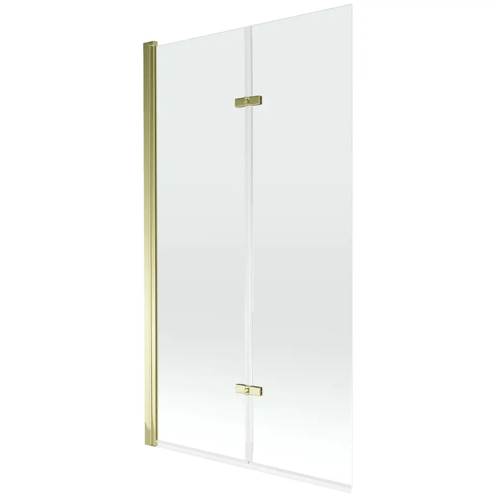 Badekarvegg 2-delt 100x150 Cm Gjennomsiktig Gull