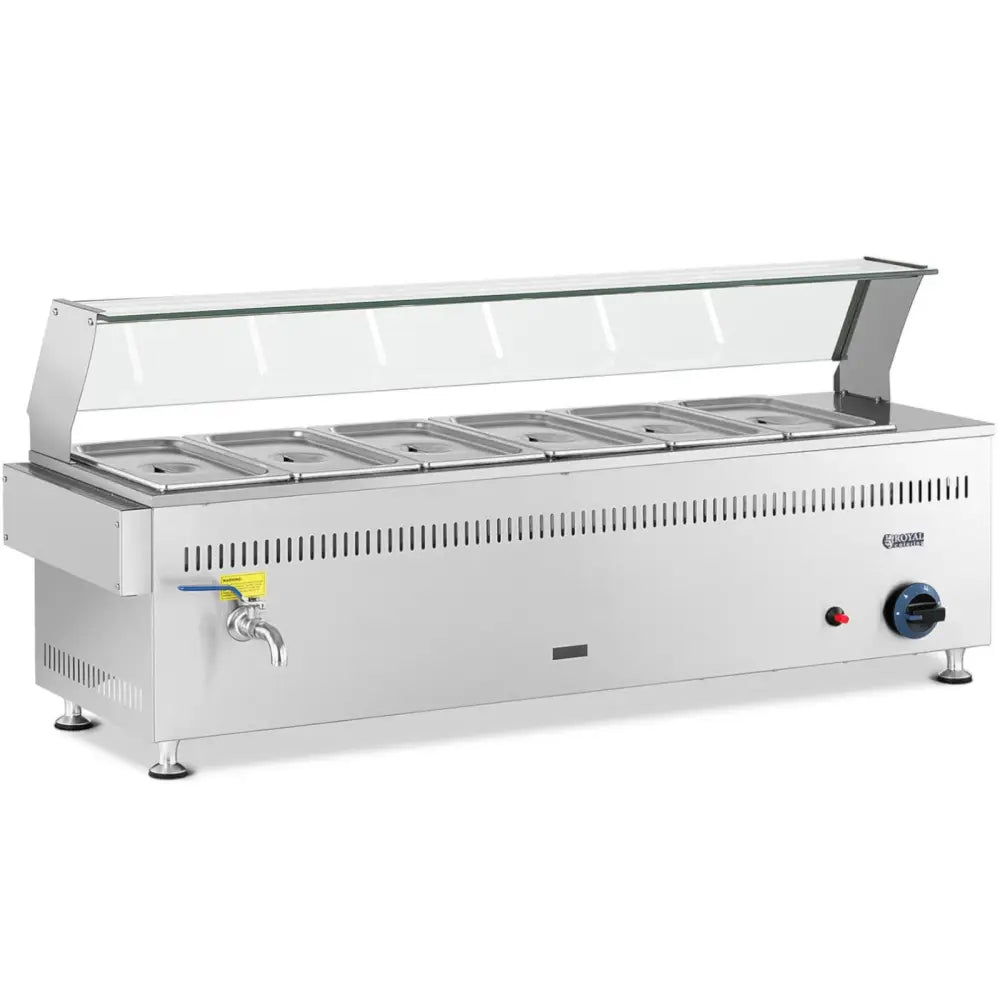 Bain Marie Vannoppvarmingsgassbrenner 0.02 Bar 3300 w 6x Gn 1/3