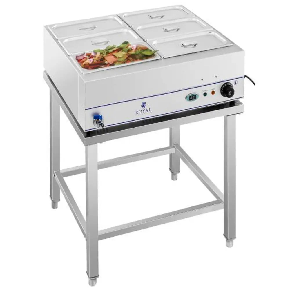 Bain Marie Vannvarmer på Stålbunn 6 x Gn 1/3 2000w 230v