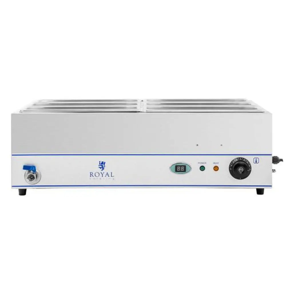 Bain Marie Vannvarmer på Stålbunn 6 x Gn 1/3 2000w 230v