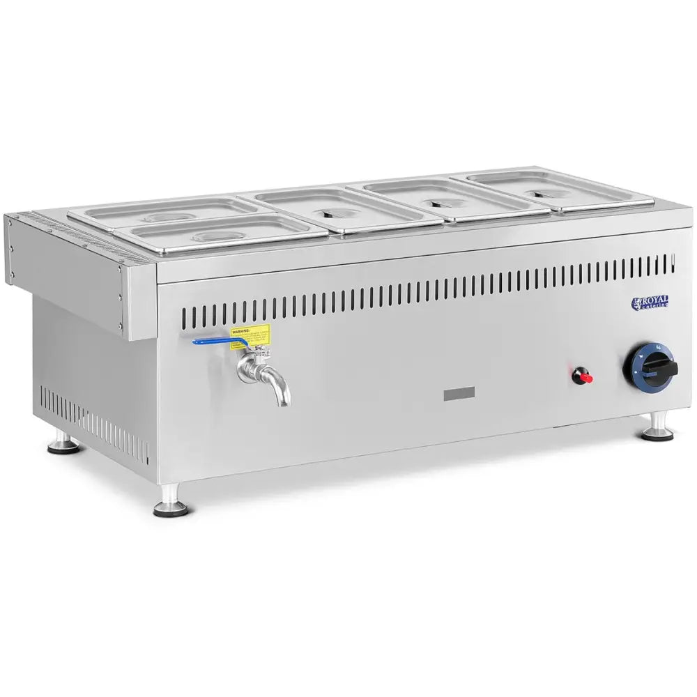 Bain Marie Vannvarmere Gass 0,02 Bar 3300 w 3x Gn 1/3 2x Gn 1/4