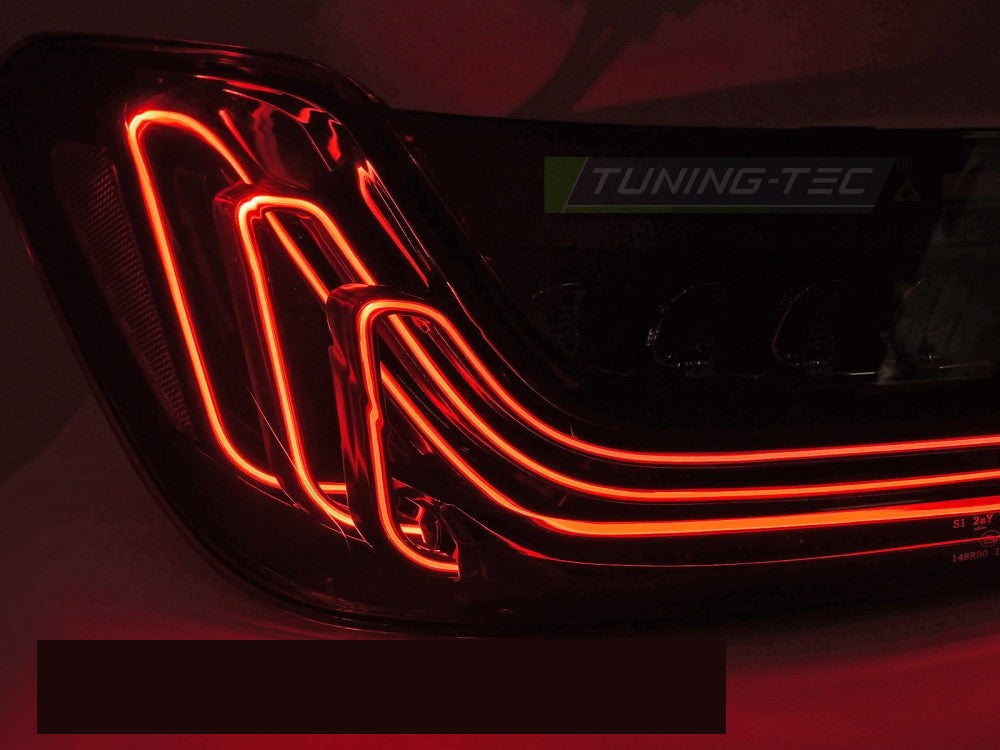 Red laser look LED baklykter BMW G20 sedan detaljbilde lysmønster