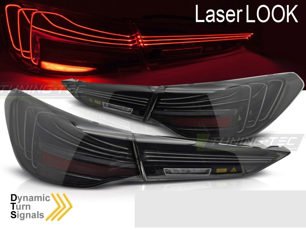 Smoke LED-baklykter til BMW G22 Coupé 2020 med dynamisk blinklys nærbilde