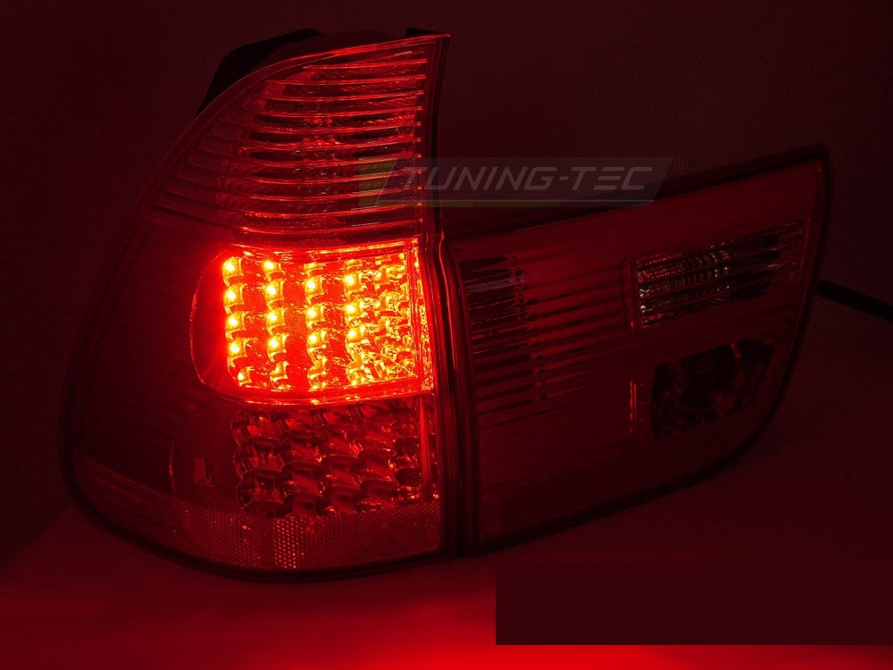 BMW X5 E53 baklykter LED smoke-finish montert visning fra siden