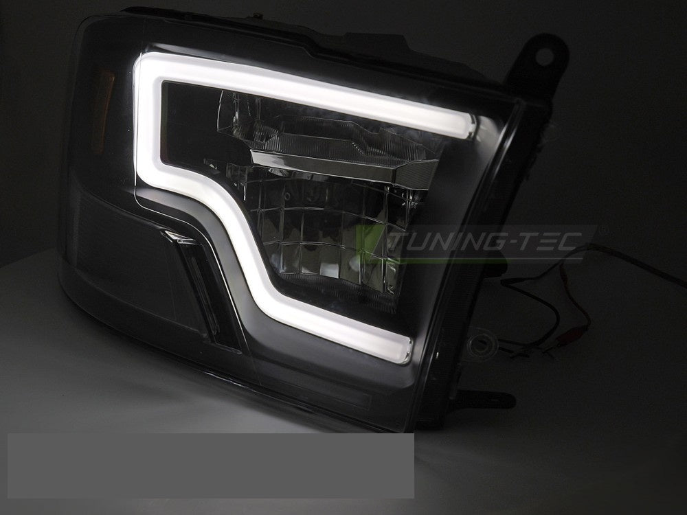 Komplett sett baklykter Dodge Ram svart LED tube light design
