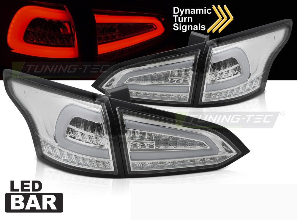 Sekvensiell LED-baklys Ford Focus MK3 SW krom hus nærbilde høyre side