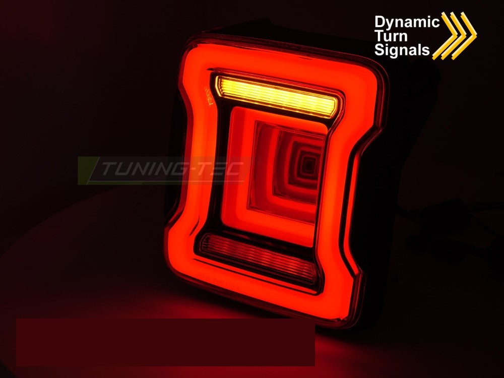 Jeep Wrangler JL baklykter LED tonet glass sett fra siden