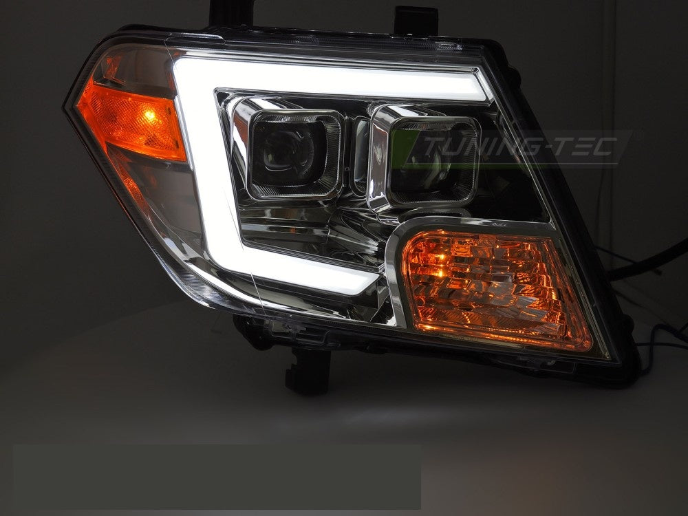 LED tube baklykter krom til Nissan Frontier komplett par venstre og høyre