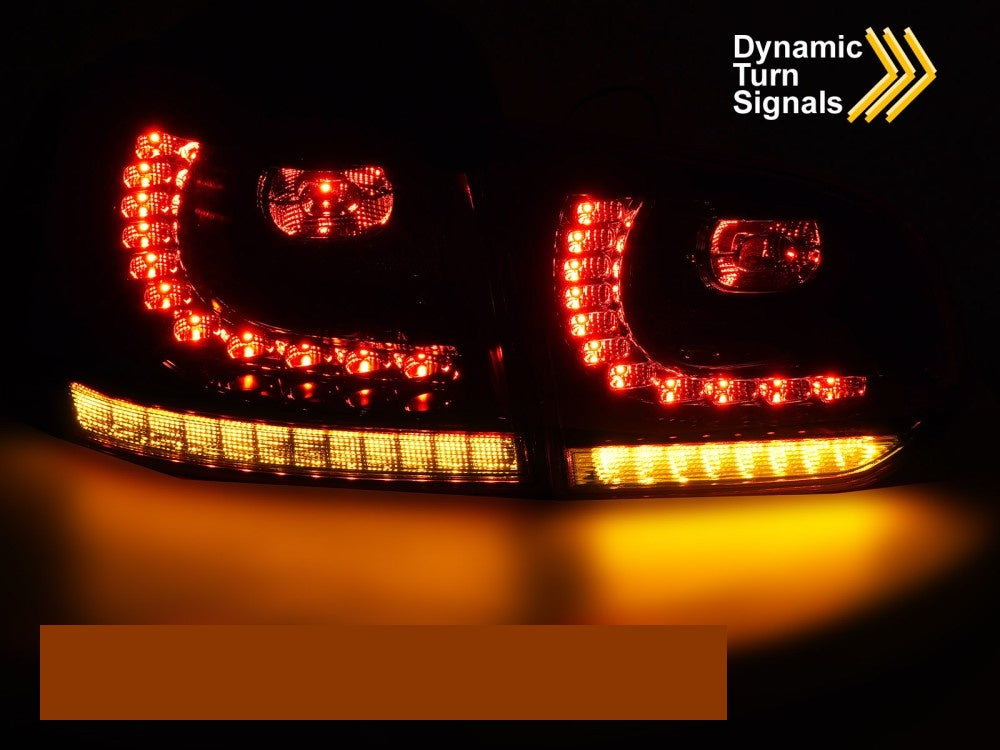 Volkswagen Golf 6 LED baklykter LDVWU6 montert med sekvensiell lysfunksjon