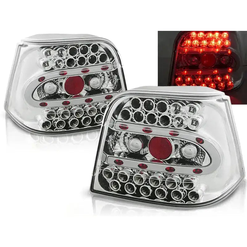 Baklykter Vw Golf 4 09.97-09.03 Hatchback Chrome Led