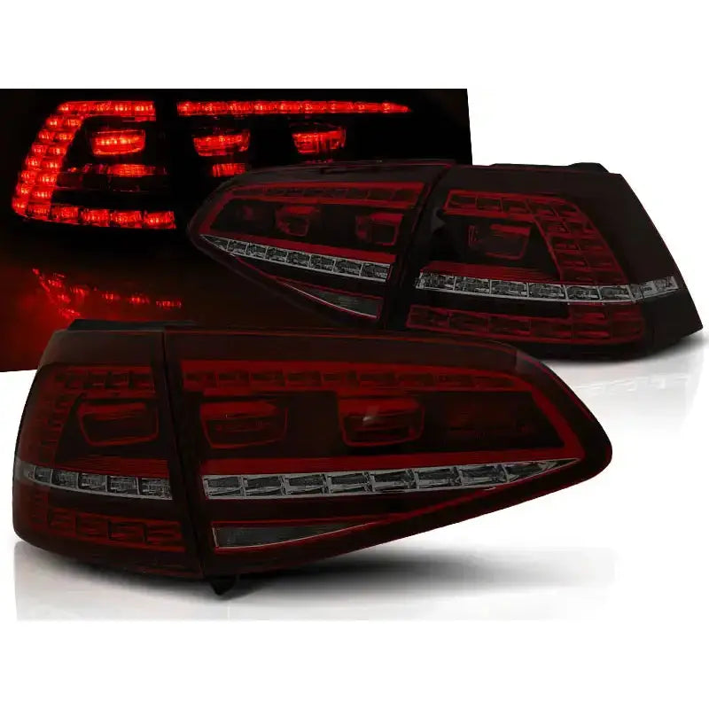 Baklykter Vw Golf 7 13- Hatchback Red Smoke Led Gti Look