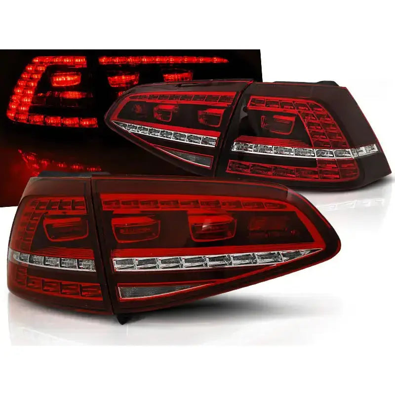 Baklykter Vw Golf 7 13- Hatchback Red White Led Gti Look