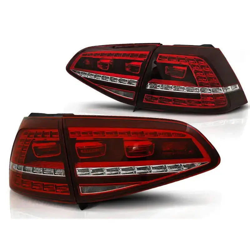 Baklykter Vw Golf 7 13- Hatchback Red White Led Gti Look