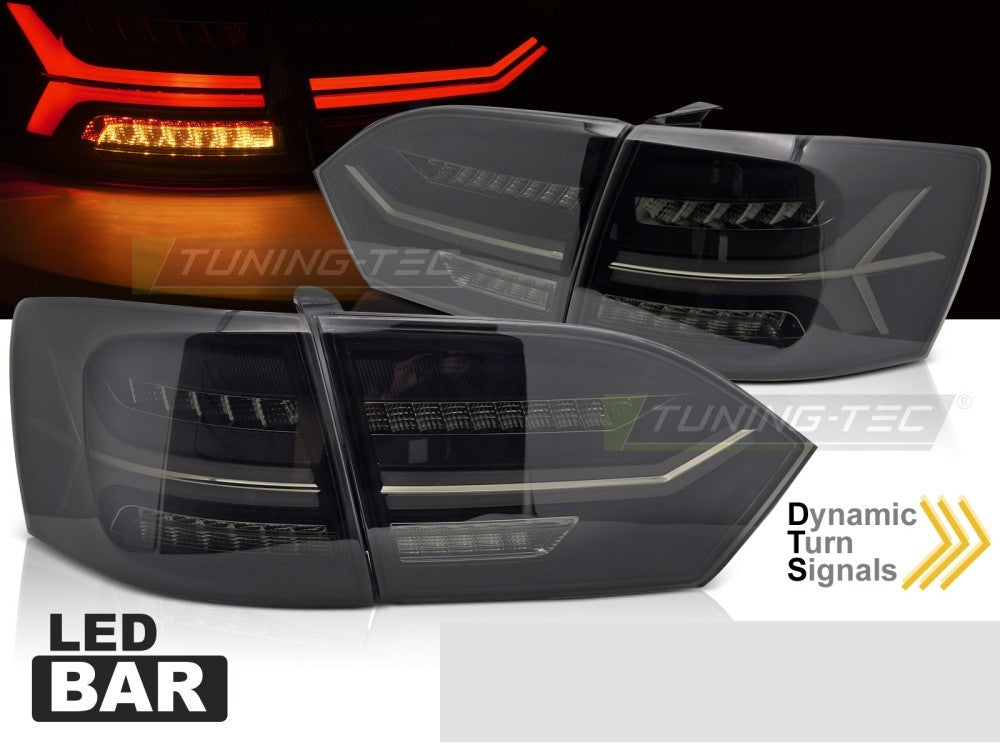 LED Bar baklykter Volkswagen Jetta VI smoke finish nærbilde av lysstribe
