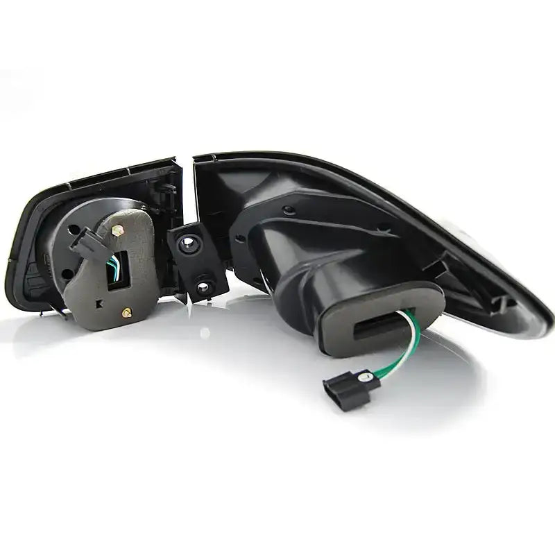 Baklys Vw Tiguan 10.07-11 Smoke Black LED Bar sett fra baksiden med ledninger og monteringsbeslag.