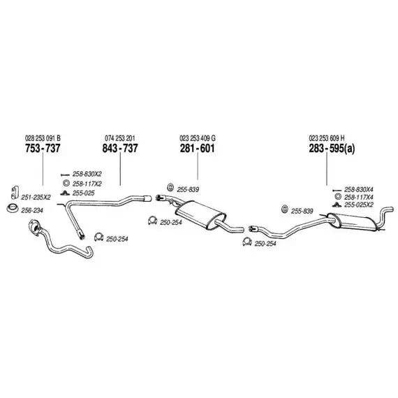 Bakpotte - Vw T4 92-95 2,4d Syncro