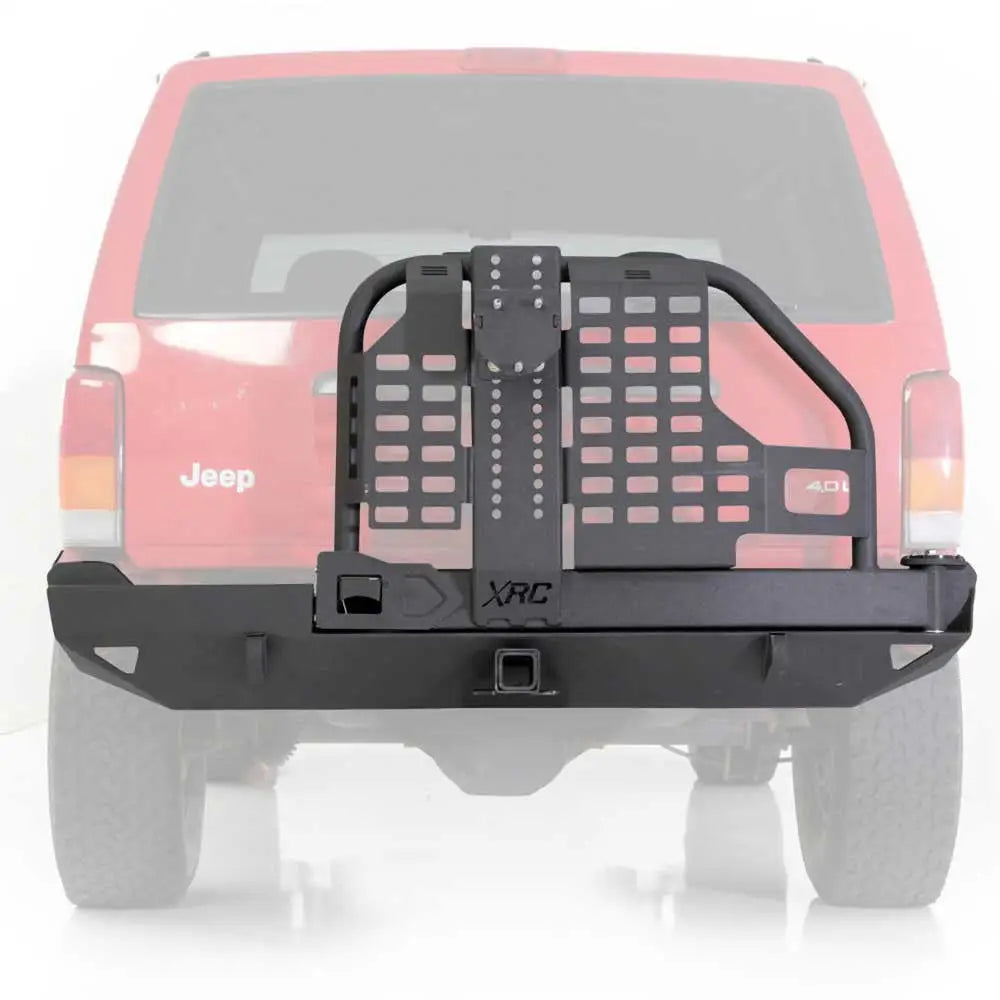 Bakre Stålstøtfanger med Reservhjulsholder - Smittybilt Xrc - Jeep Cherokee Xj 84-01