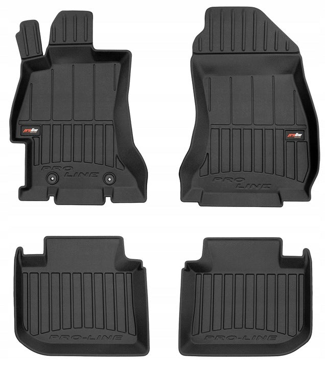 Frogum 3D Premium gulvmatter til Subaru Levorg I / XV I (2014–2020) – svart TPE med 60 mm sidekant