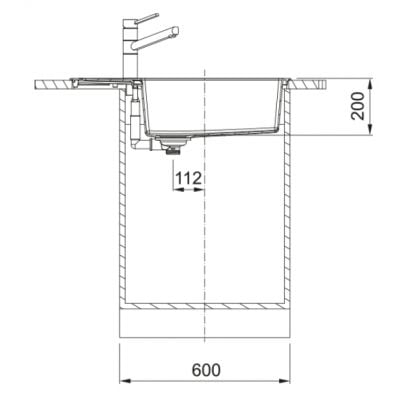 Måltegning Franke Sirius 2.0 S2D Slim 611-78 XL – mål 780x435 mm