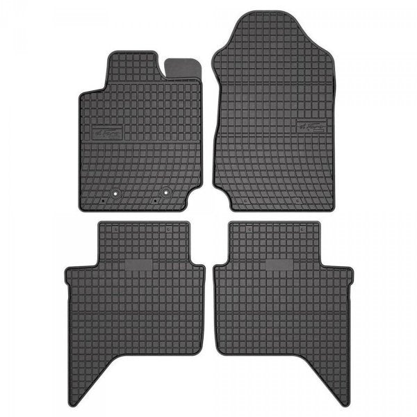 Frogum gummimatter til Ford Ranger 2016–2022 – sett med 4 svarte matter med 1 cm sidekant, TÜV-godkjent