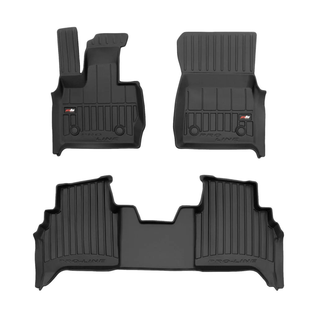Frogum 3D Premium gulvmatter i TPE til Mercedes G W464 og W465 – svart, vanntett med 60 mm sidekant