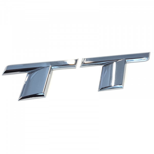 Emblem/logo til Audi TT Glossy Chrome i skinnende krom, perfekt til karosseri og grill