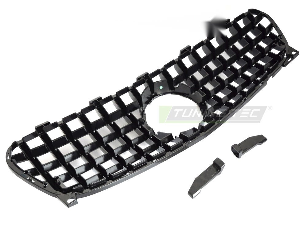 Grill Mercedes GLA X156 16-19 sort/krom med festedetaljer.