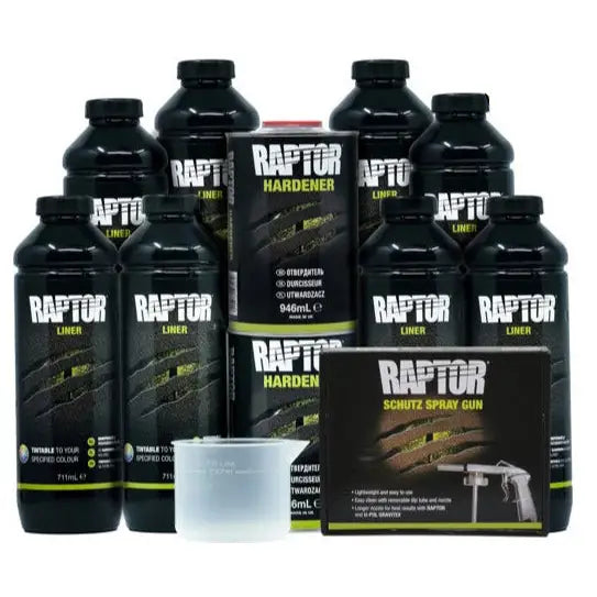 Bedliner Raptor Black - 8 Bottle Kit