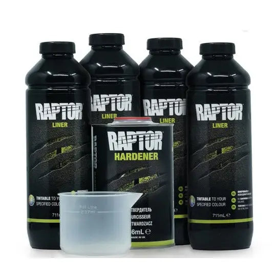 Bedliner Raptor Tintable - 4 Bottle Kit