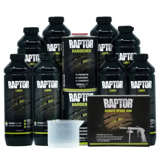 Bedliner Raptor Tintable - 8 Bottle Kit