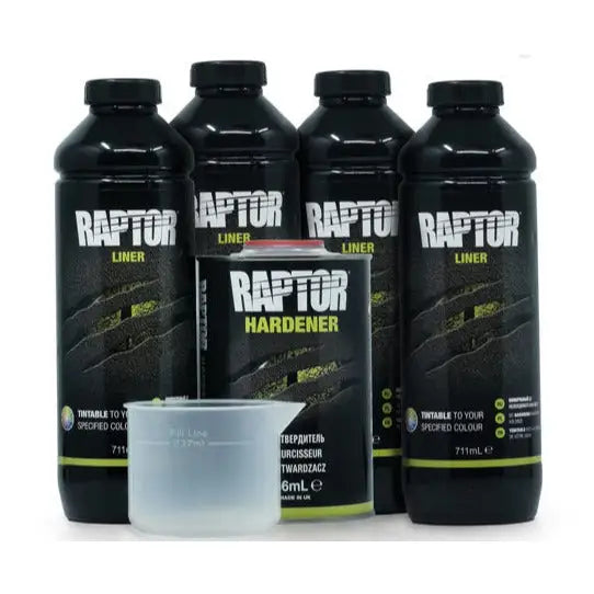 Bedliner Raptor White - 4 Bottle Kit