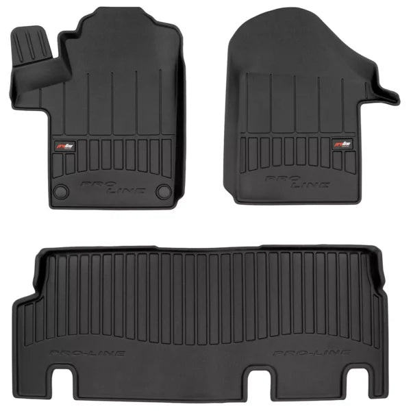 Frogum 3D Premium gulvmatter til Mercedes Vito / V-Class (W447) – svart TPE med høy sidekant, sett med 3 stk.