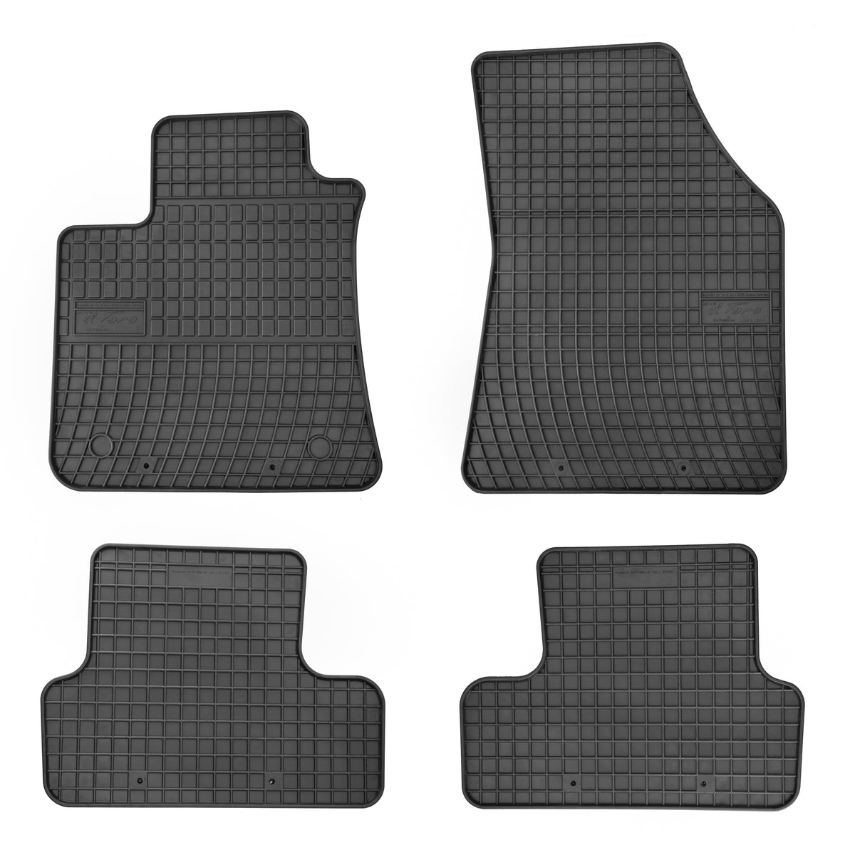 Frogum gummimatter til Renault Megane IV (2015-) – svart-anthracite, sett á 4, 1 cm sidekant
